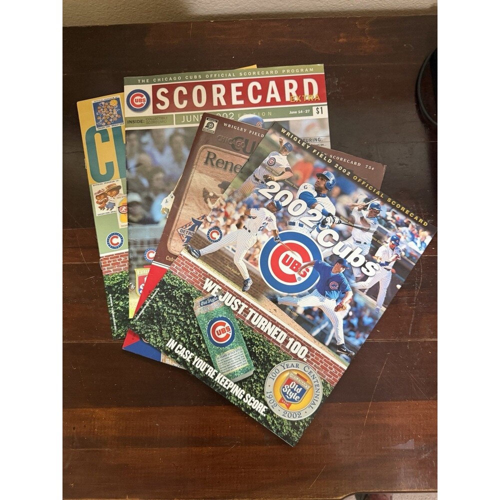 2000, 2002 MLB Chicago Cubs Program Scorecards